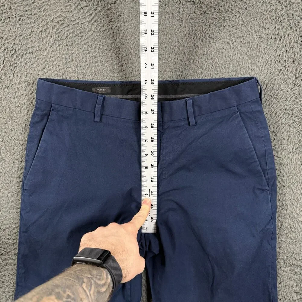 J Crew Pants Mens 30x30 Blue Ludlow Slim Fit Chino Carpini Cotton Preppy Casual